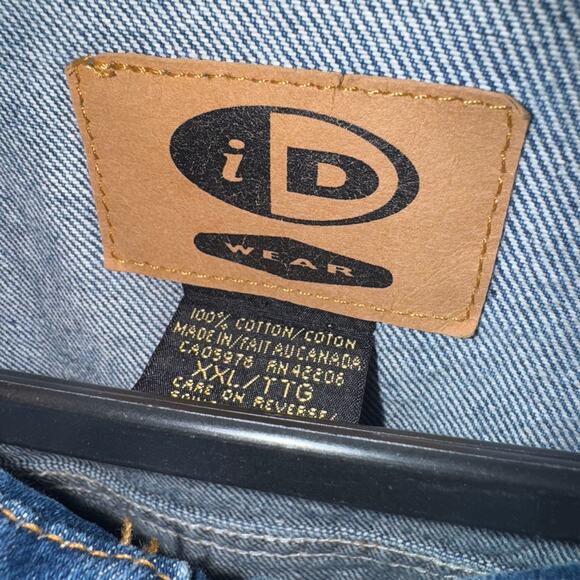 Vintage Y2K denim trucker jacket 1990s flag eagle 90s jacket - Picture 3 of 4